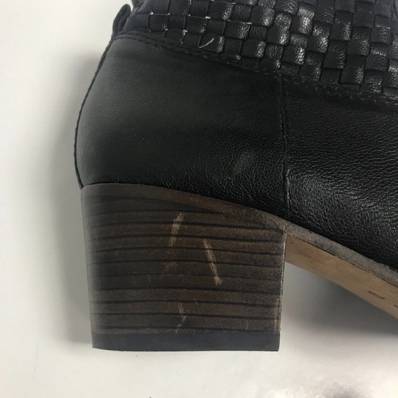 Coach Black Ankle Boots with Fringe Detail - Picture 7 of 11